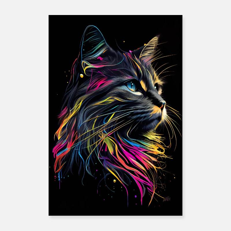 Résumé Chat Poster 60 x 90 cm