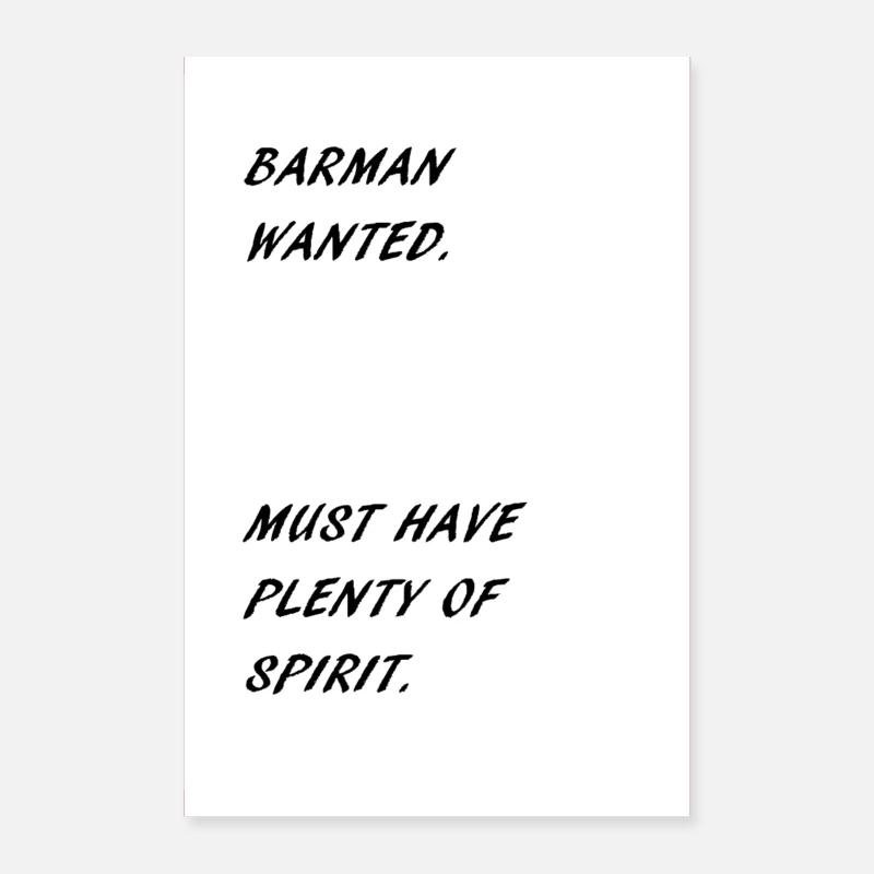 BARMANN - Poster 60x90 cm - Weiß