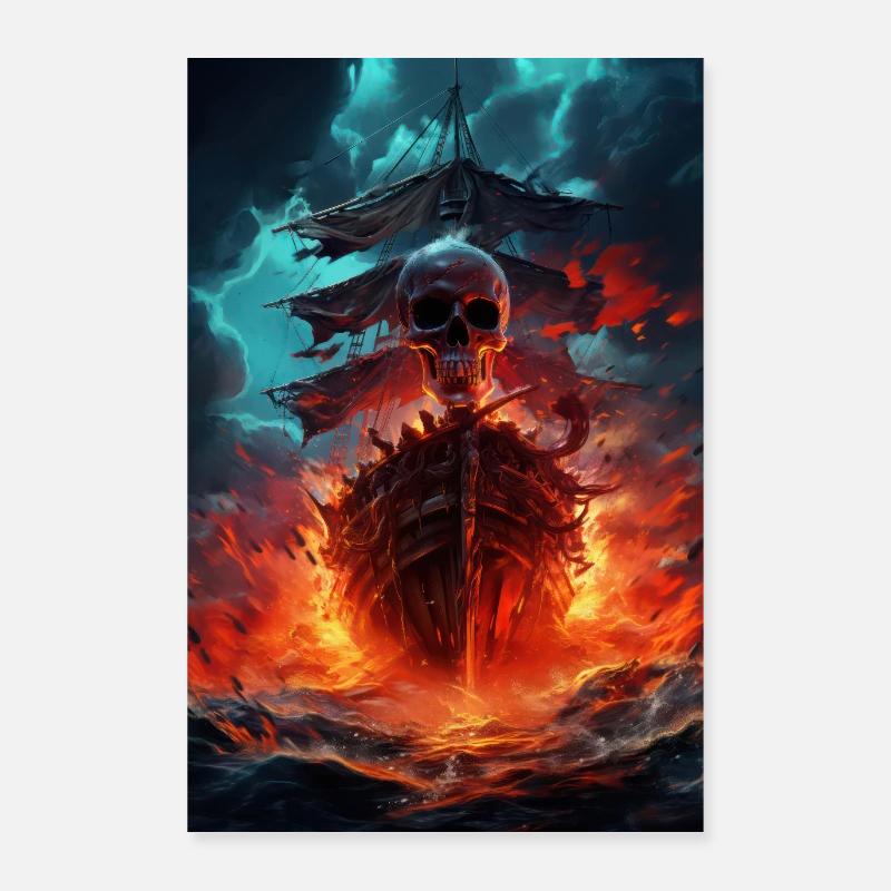 La vengeance de l’enfer - Poster 60 x 90 cm - blanc