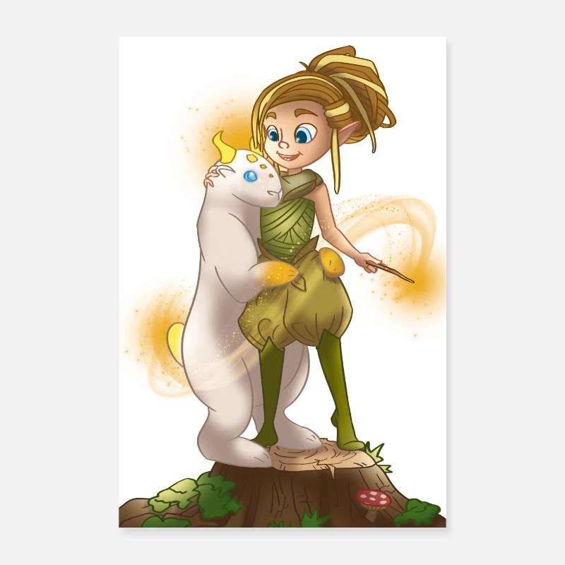 Elfe femelle Fantasy Design Elements Magical Pixie Poster 60 x 90 cm