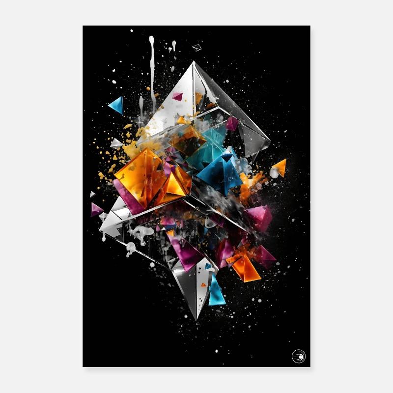Geometrisk eksplosion Poster 60x90 cm