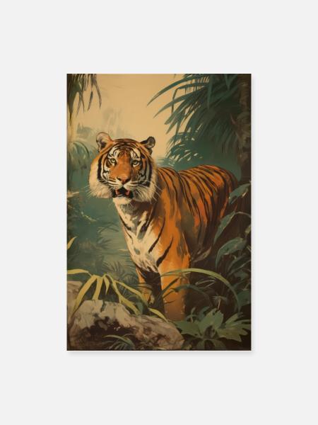 tiger - Poster 60x90 cm - Weiß