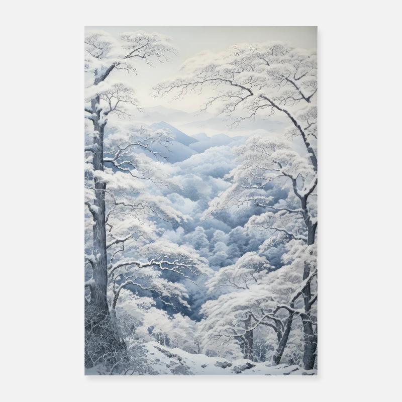 winter, schnee landschaft Poster 60x90 cm