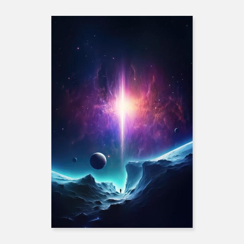 galaksi, avaruus, planeetat Juliste 60x90 cm