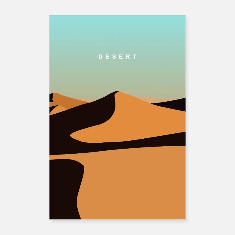 Wüste minimalistisches Design - Desert Poster 60x90 cm