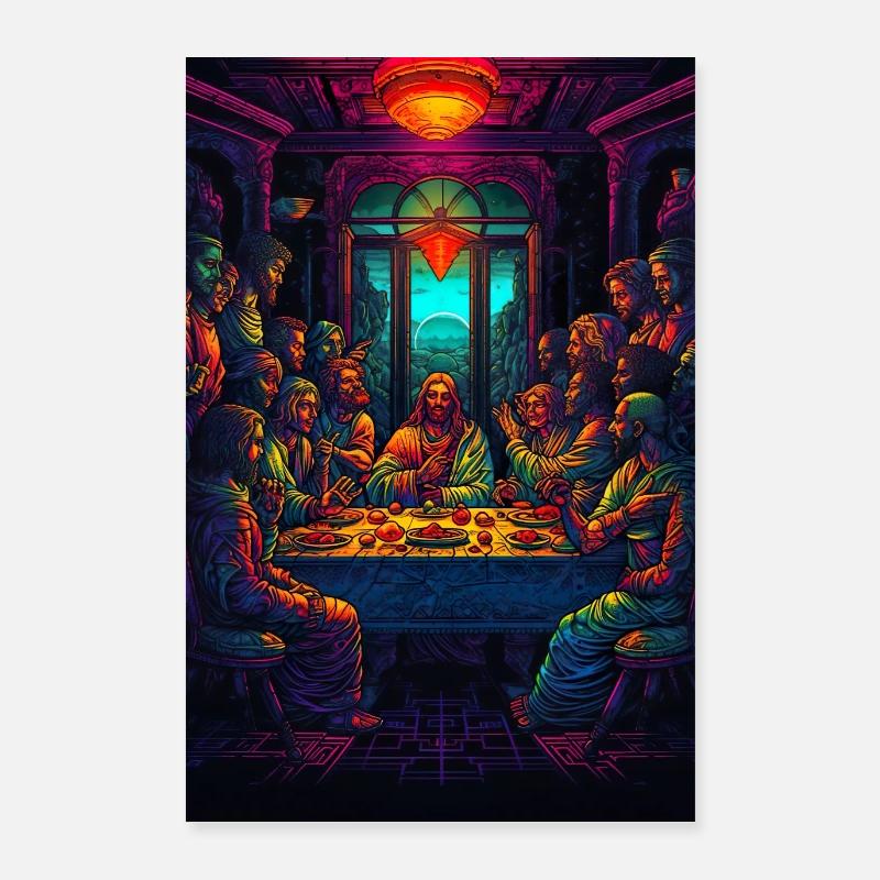 La Cène - Poster 60 x 90 cm - blanc