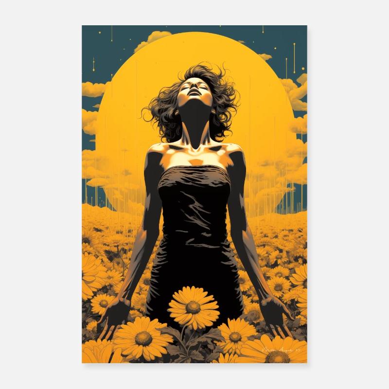 Rayons d'Étoiles Poster 60 x 90 cm