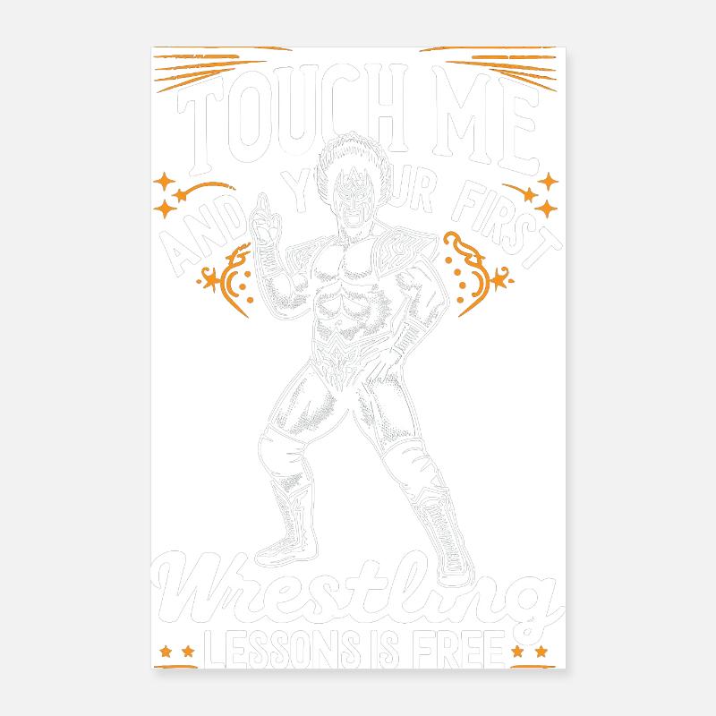 Pro Wrestler Motivation Tee Poster 60x90 cm