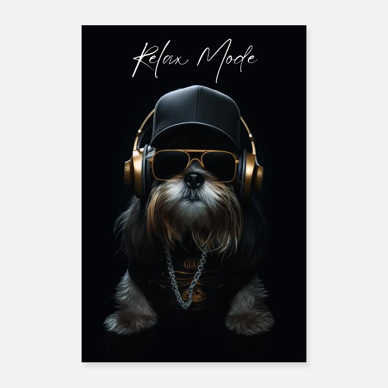 Shih-Tzu | Relax Mode V2 - Poster 60x90 cm - Weiß