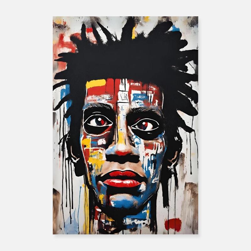 Poster Urbane Kunst - Poster 60x90 cm - Weiß