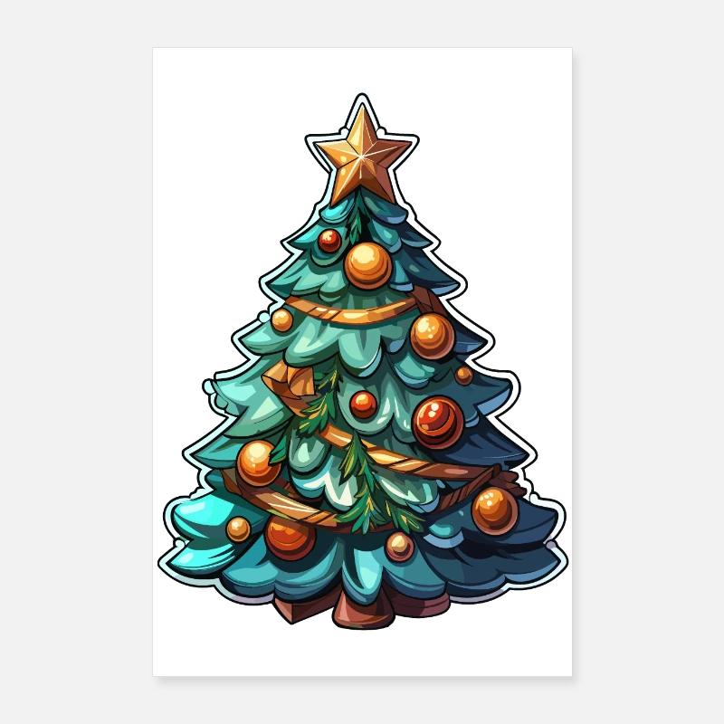 Weihnachtsbaum der extra klasse Poster 60x90 cm