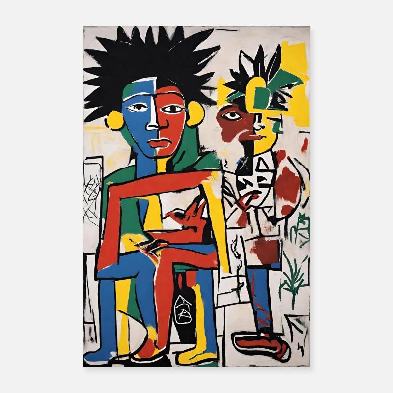 poster "Duo Abstrait" Poster 60 x 90 cm