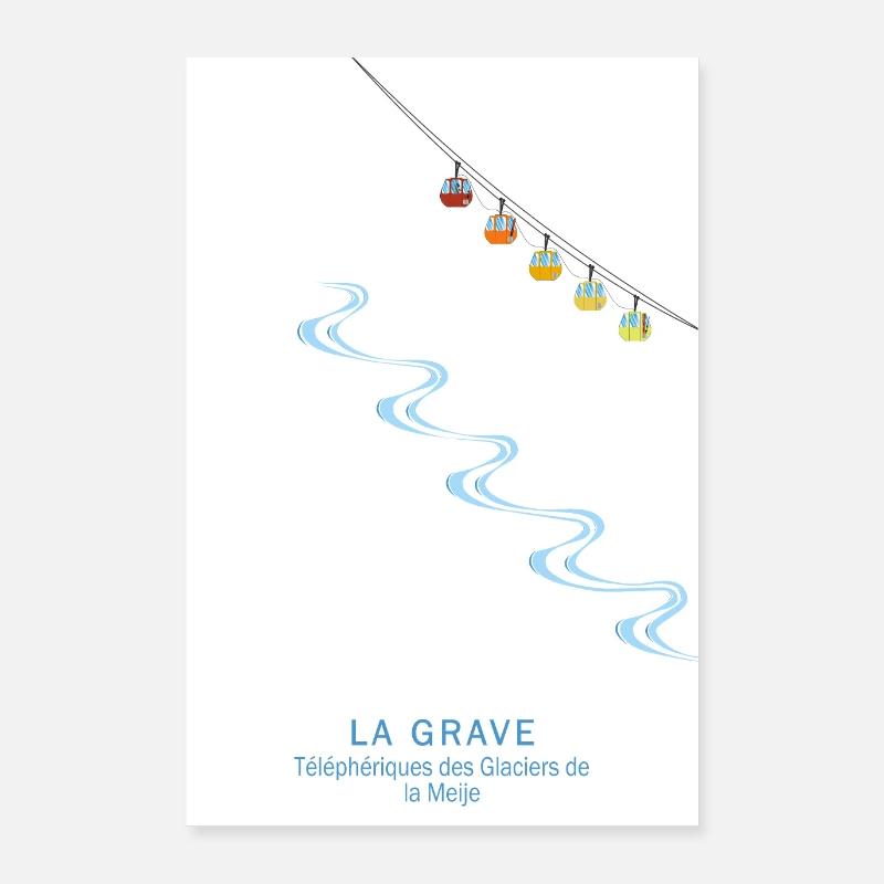 Funivia La Grave Poster 60x90 cm