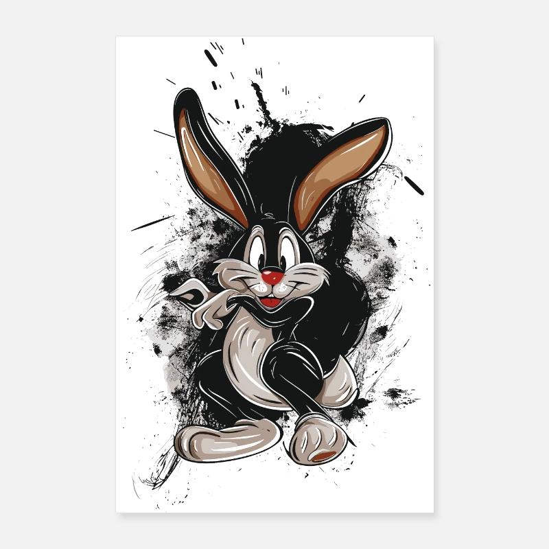 Osterhase Comic-splash Poster Poster 60x90 cm
