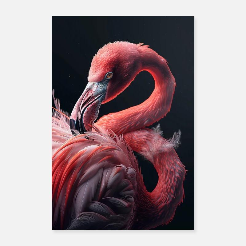 Flamant Poster 60 x 90 cm