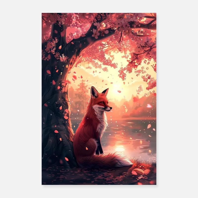 Fox - Poster 24" x 35" (60x90 cm) - white