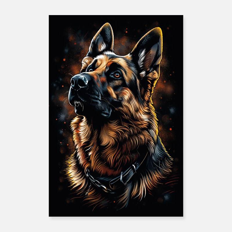 German Shepherd Poster 24" x 35" (60x90 cm)