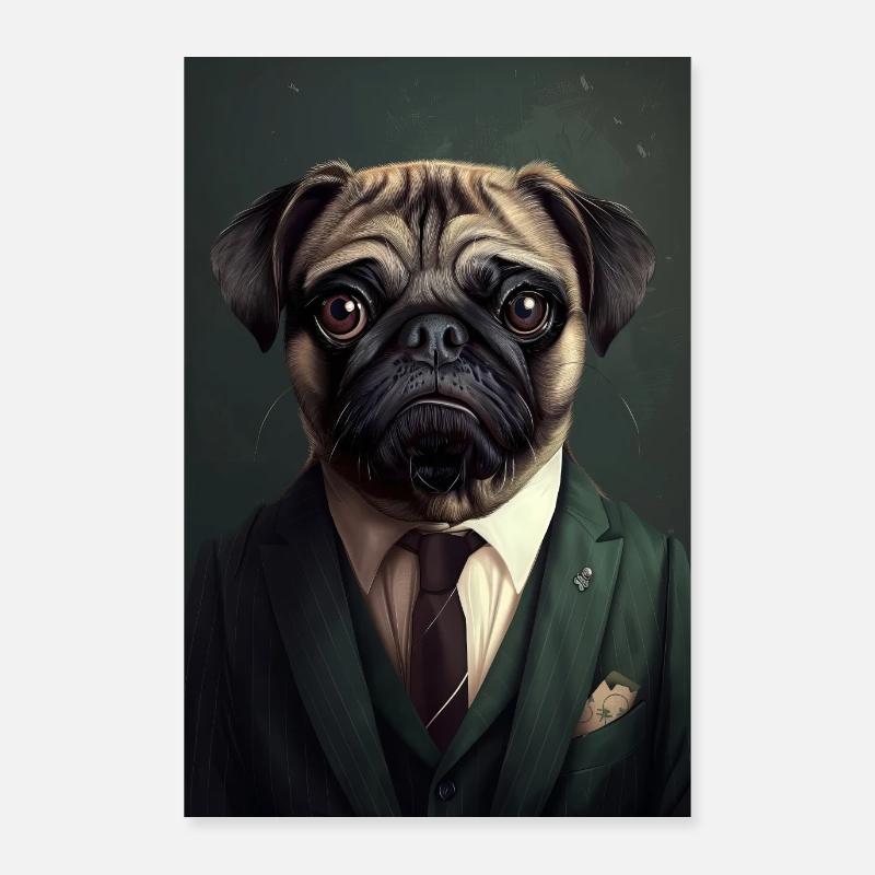 Pug Poster 24" x 35" (60x90 cm)