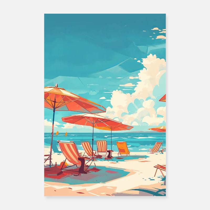 Plage Poster 60 x 90 cm