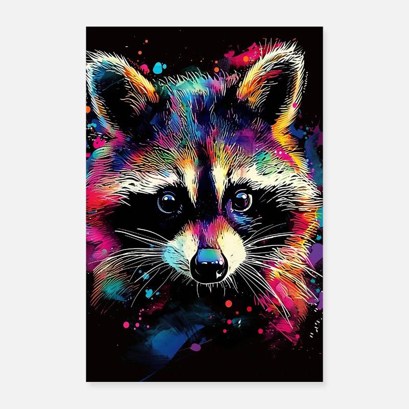 Waschbär Poster 60x90 cm