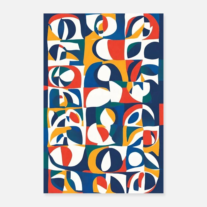 Affiche d’harmonie JOY rythmique » - Poster 60 x 90 cm - blanc
