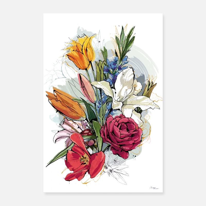Fleurs d’été Poster 60 x 90 cm