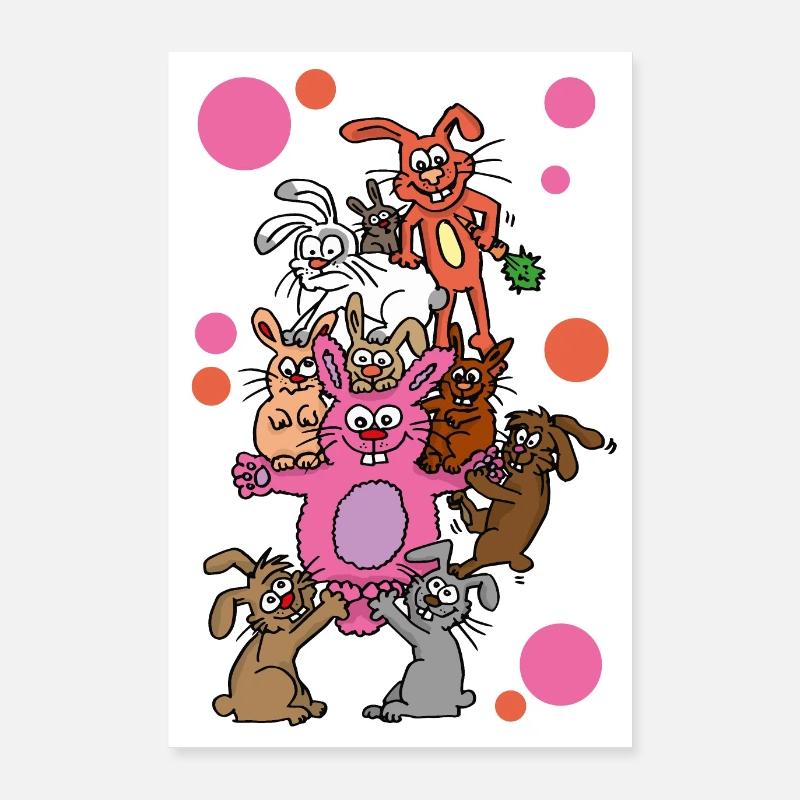 Rabbit pyramid Poster 24" x 35" (60x90 cm)