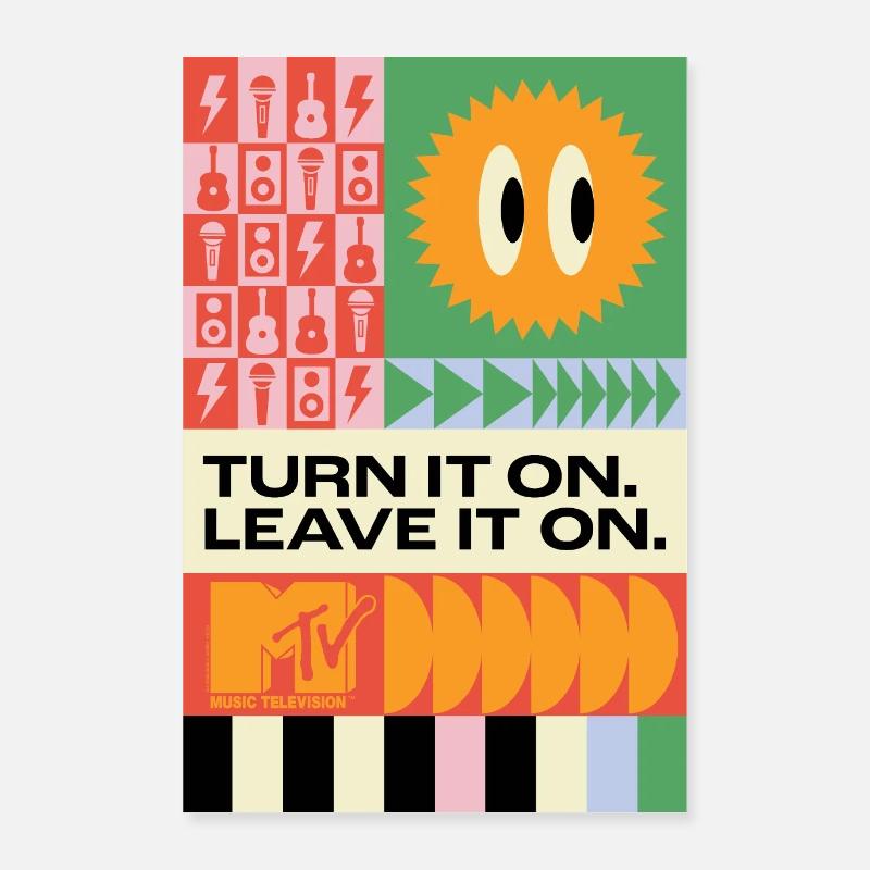 MTV Cooles Design Mit Sonne Und Slogan Poster 60x90 cm