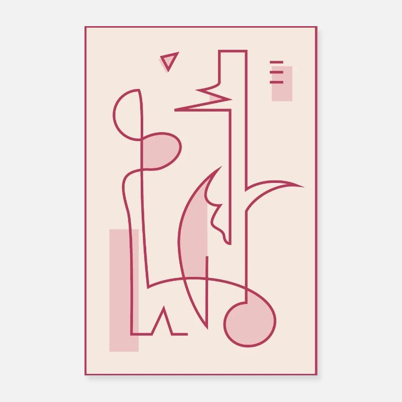 An abstract composition that may suggest dinosaurs Poster 24" x 35" (60x90 cm)