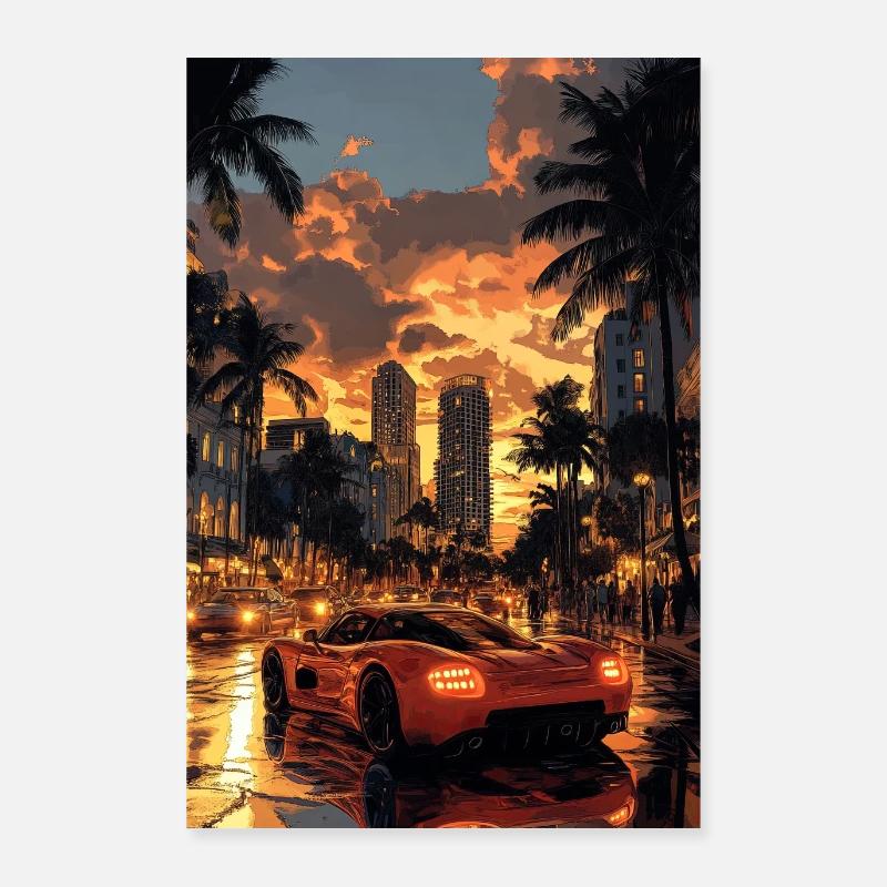 Coucher de soleil I - 11 Poster 60 x 90 cm