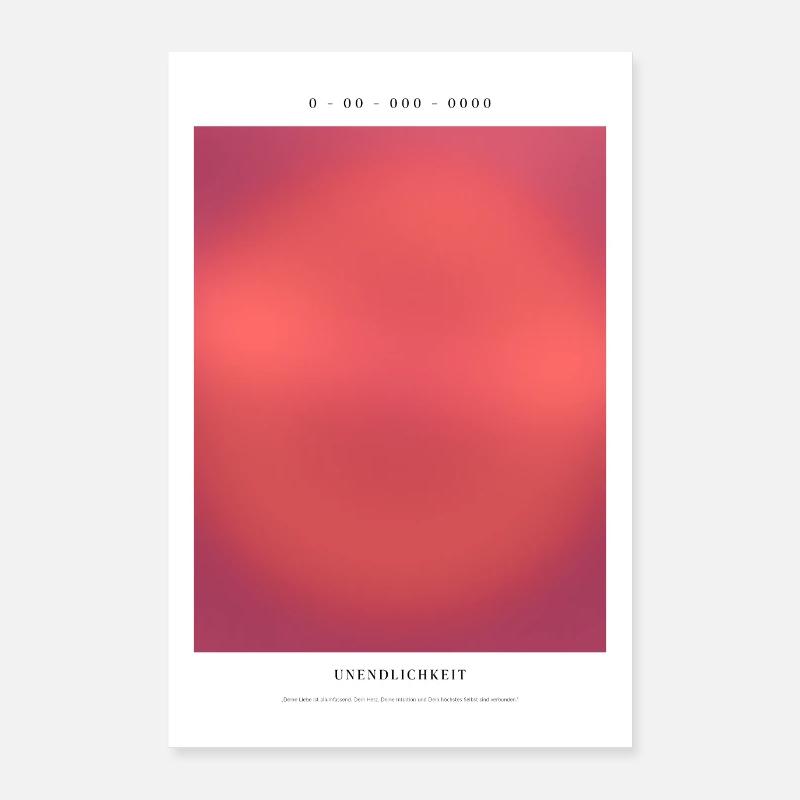 Aura Poster 0 Unendlichkeit - Poster 60x90 cm - Weiß