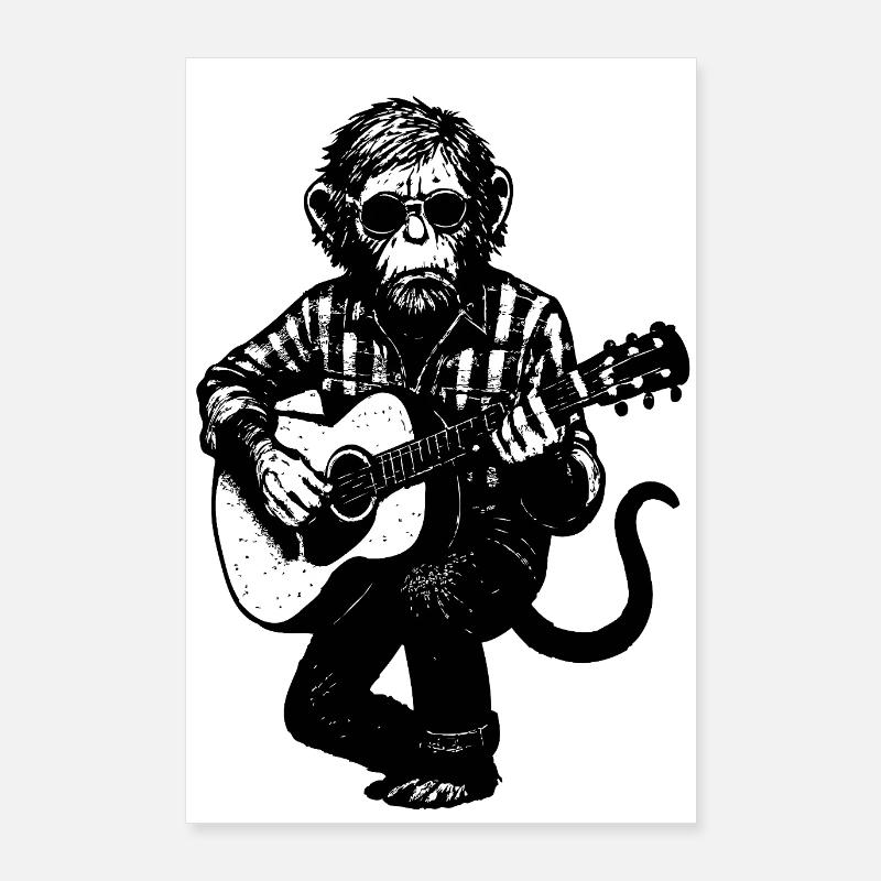 Guitare The Monkey Dace Band Poster 60 x 90 cm