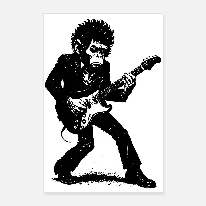 E-Guitar | The Monkey Dance Poster 24" x 35" (60x90 cm)