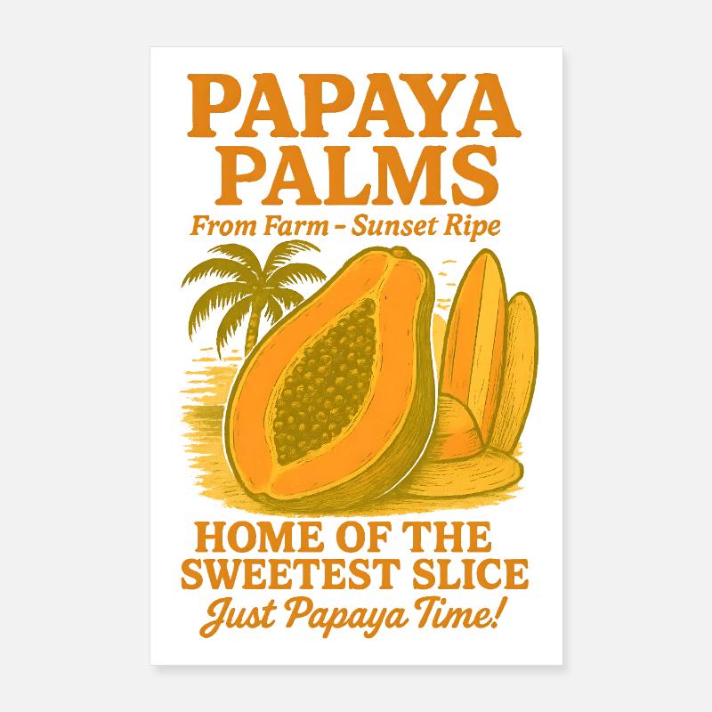 Fruit de papaye Fruits des vacances d’été Poster 60 x 90 cm