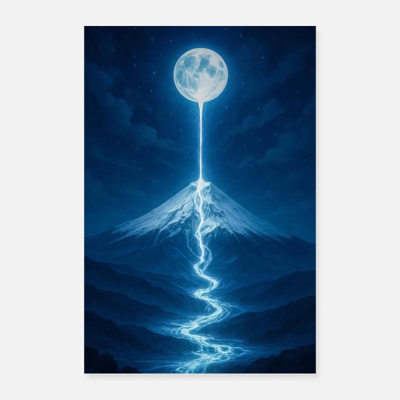 Lunar River Flowing Down Poster 24" x 35" (60x90 cm)