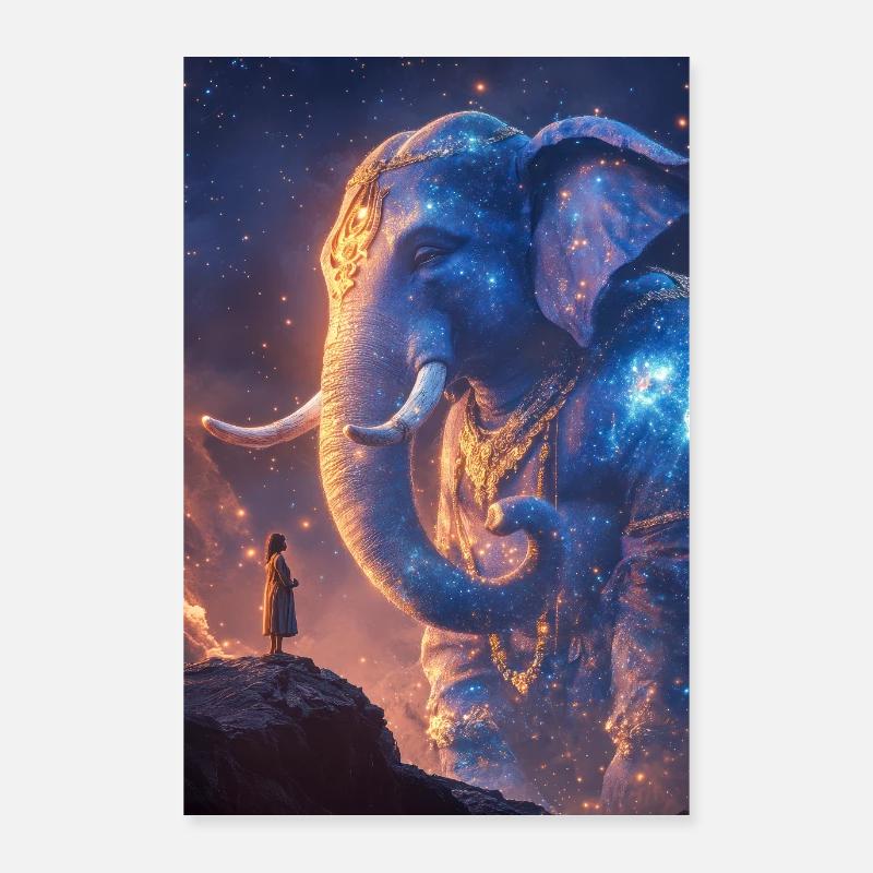 Gardien de l’éléphant céleste Poster 60 x 90 cm