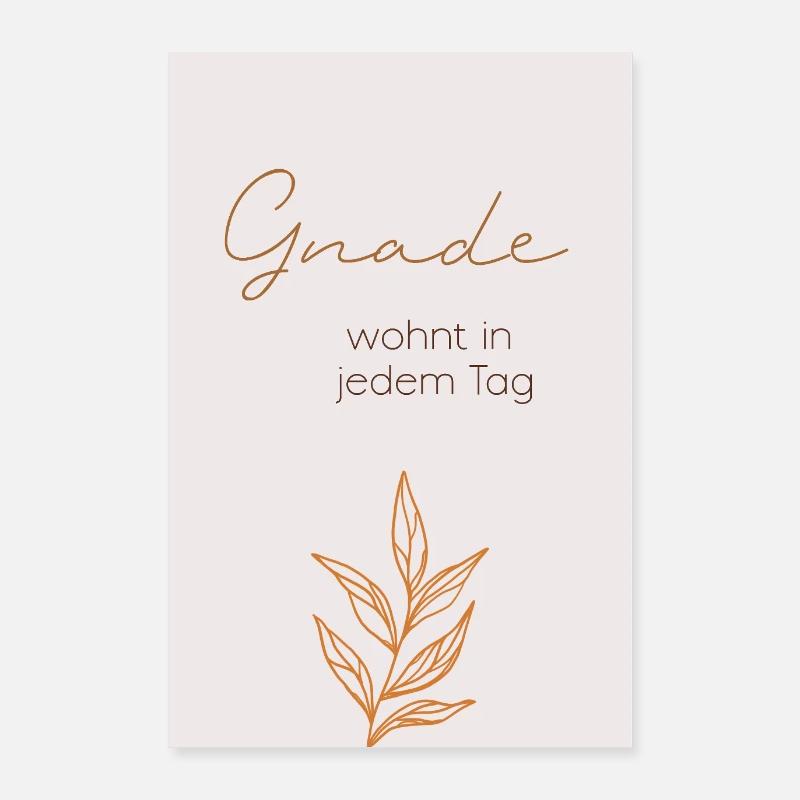 Gnade im Alltag – Hoffnung & Stärke - Poster 60x90 cm - Weiß