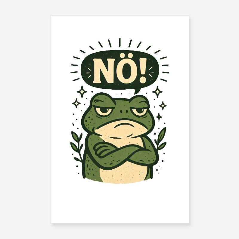 Déclaration, non, grenouille, tout simplement non Poster 60 x 90 cm
