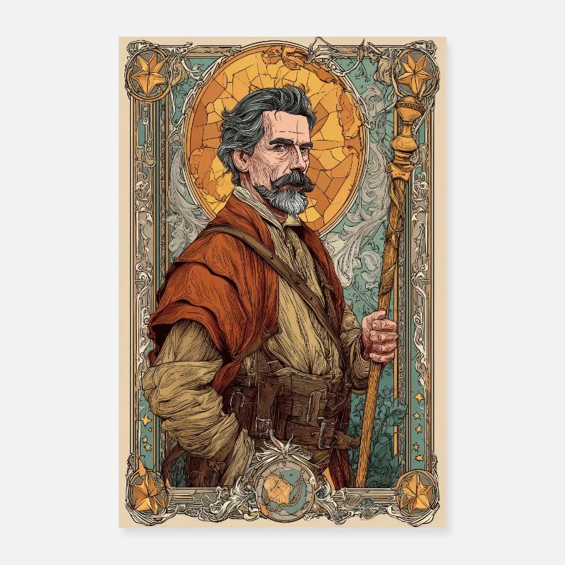 Portrait d’explorateur Steampunk Poster 60 x 90 cm