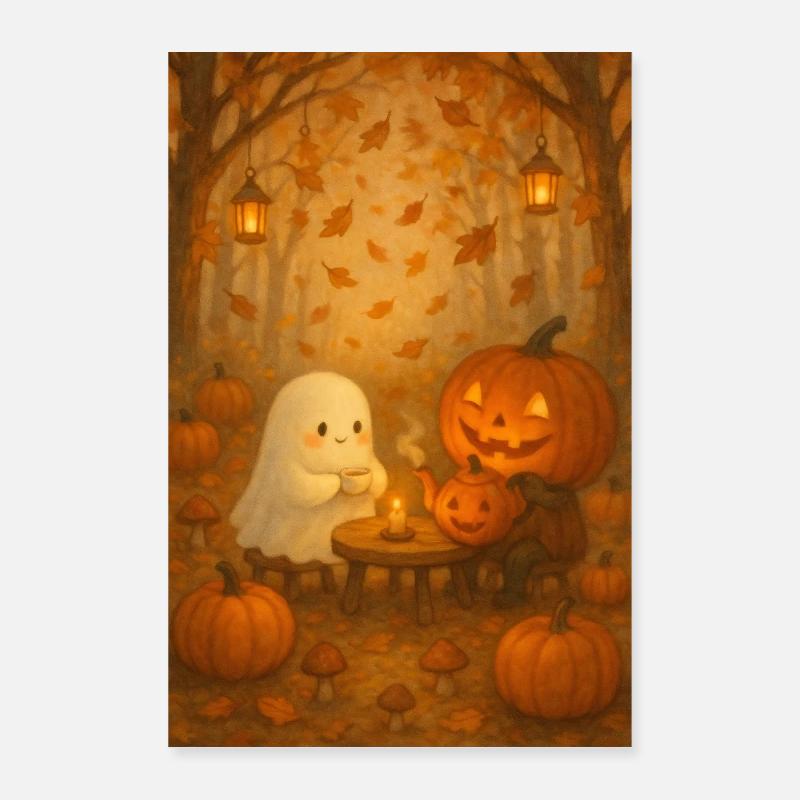 Fantôme d’automne pour Halloween Poster 60 x 90 cm