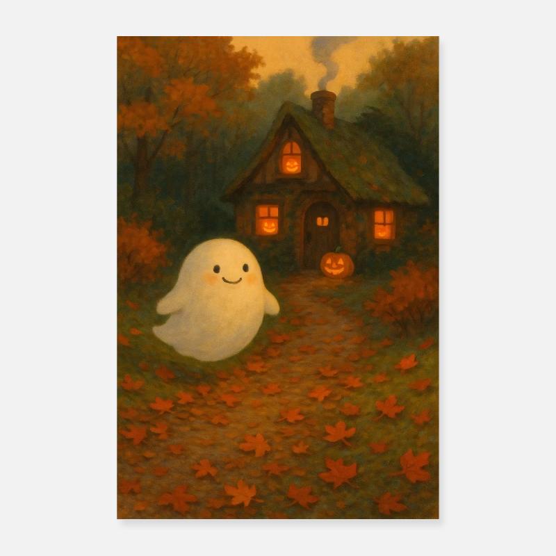 Ghost in the autumn forest Poster 24" x 35" (60x90 cm)