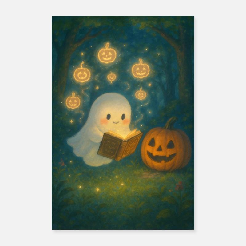 Halloween Cute Ghost Poster 24" x 35" (60x90 cm)