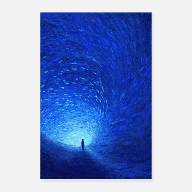 Portail Azure Spiral Poster 60 x 90 cm