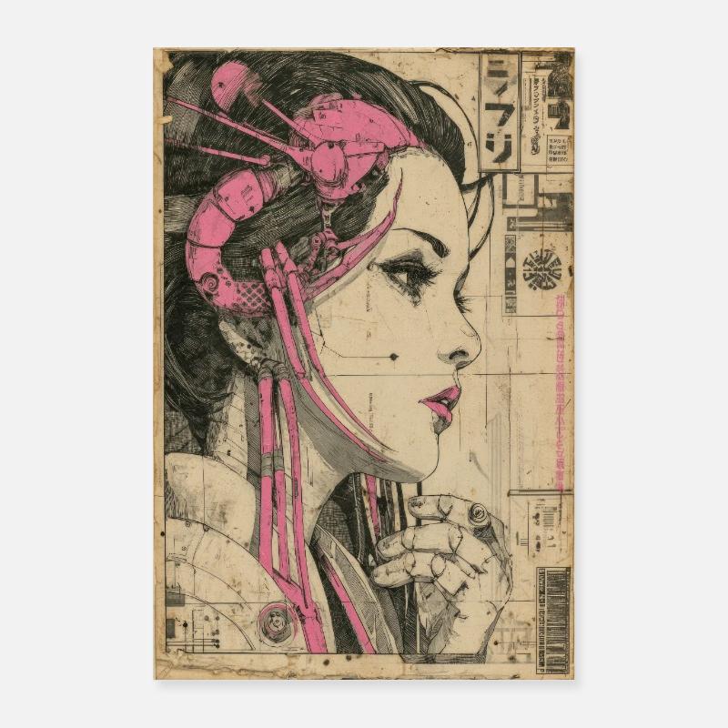 Héritière du Circuit Néon Poster 60 x 90 cm