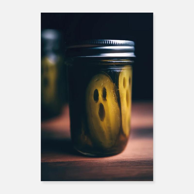 Haunted Pickle Jar Ghosts Poster 24" x 35" (60x90 cm)