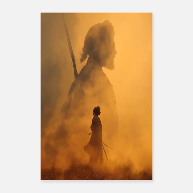 Ember-Krieger-Silhouette Poster 60x90 cm
