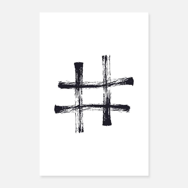 Poster Hashtag Poster 60x90 cm