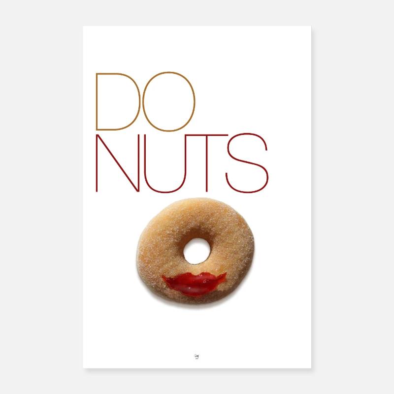 Donuts Lippen Poster 60x90 cm