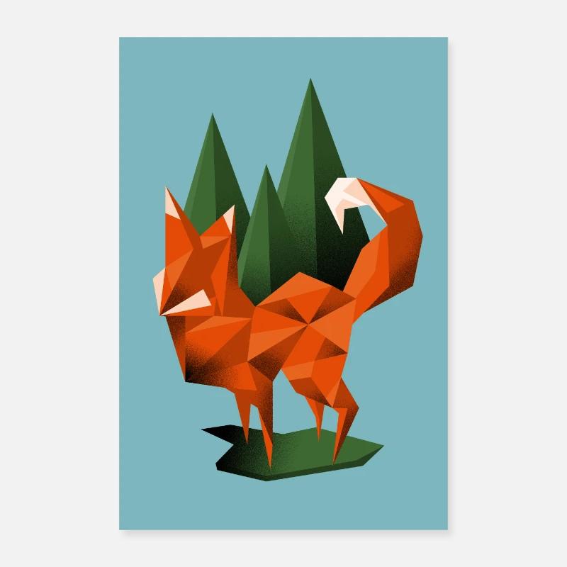 Fox Poster 24" x 35" (60x90 cm)