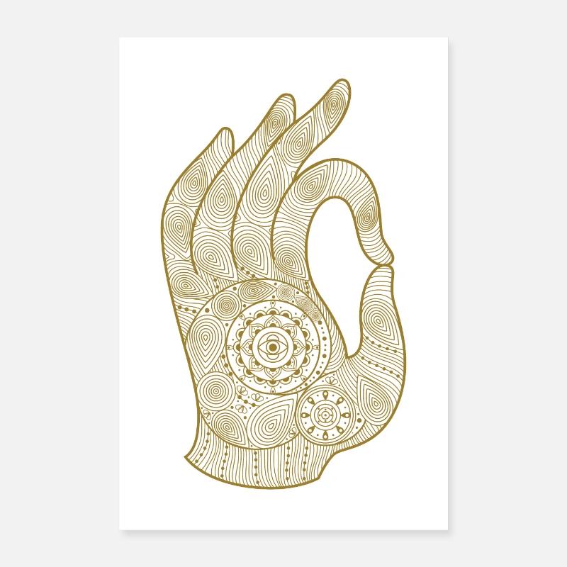 Vitarka Mudra - Hand Gesture Poster 24" x 35" (60x90 cm)